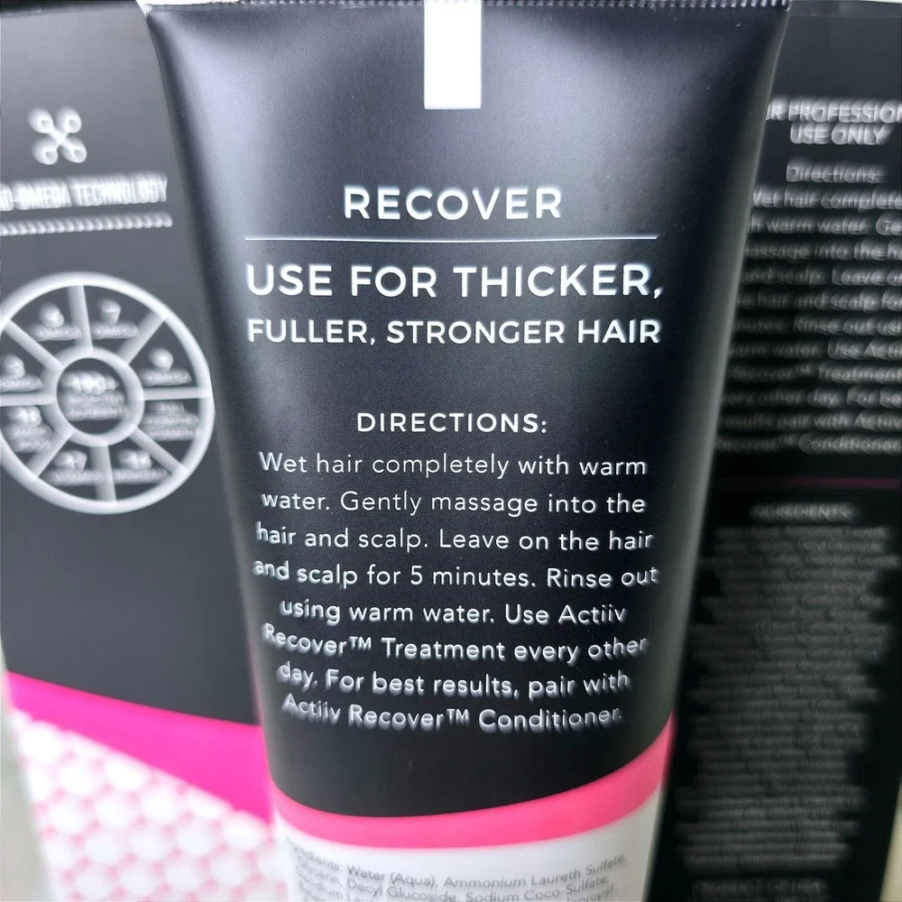 Actiiv Recover Thickening Cleansing Treatment for Women 6oz Hair Science New Box